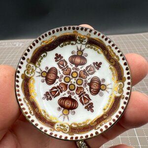 Arta Handmade Austria Porcelain Over Copper Hand Painted Finger Bowls